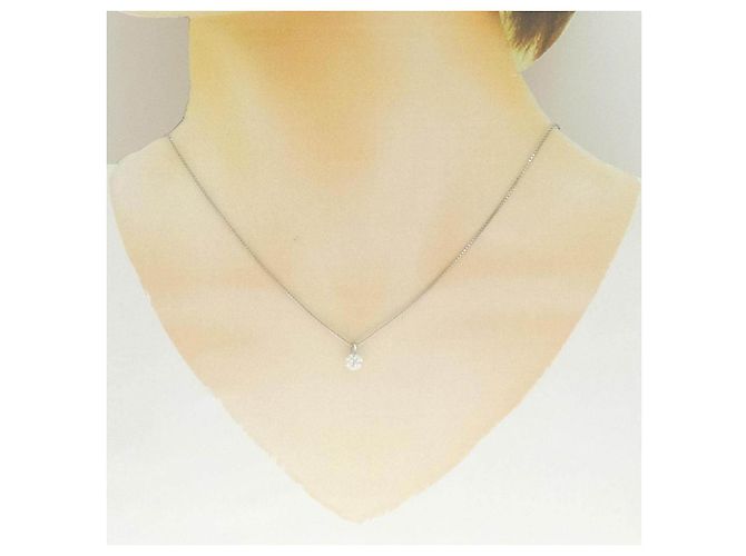 Autre Marque Collar de Pt900 y diamantes Plata - vista 6