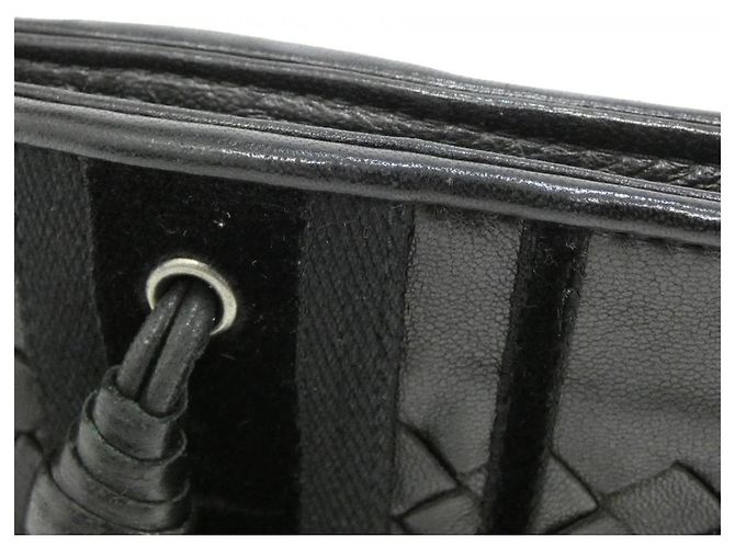 Borsa a tracolla in pelle Bottega Veneta Nero - vista 4