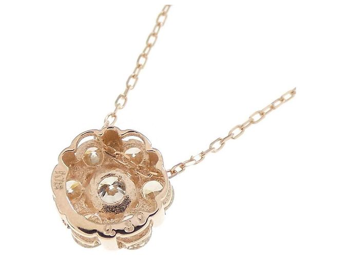 Autre Marque Collana Au750 Fiore e Diamanti Rosa - vista 4