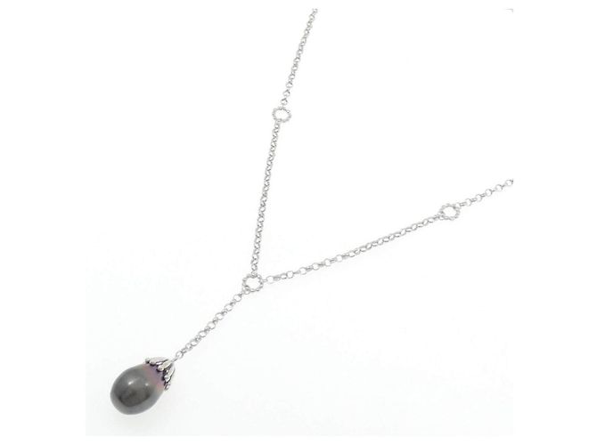 Collana Tasaki Black Pearl Au750 Nero - vista 2