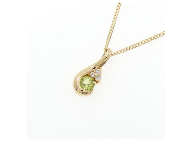 Autre Marque Collana Au750 Peridoto e Diamanti D'oro - vista 3