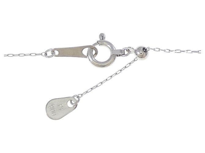 Autre Marque Platin-Saphir-Halskette Pt900 Silber - Ansicht 5