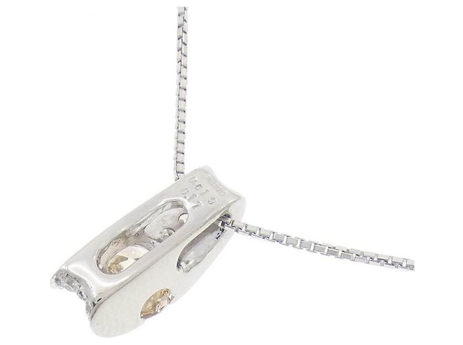 Autre Marque Colar de platina e diamantes Prata - vista 4
