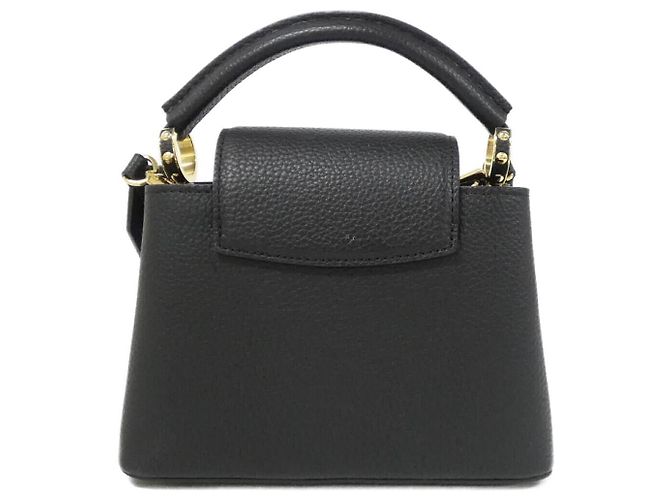 Bolsa Louis Vuitton Capucines MINI Taurillon 2way Preto - vista 2