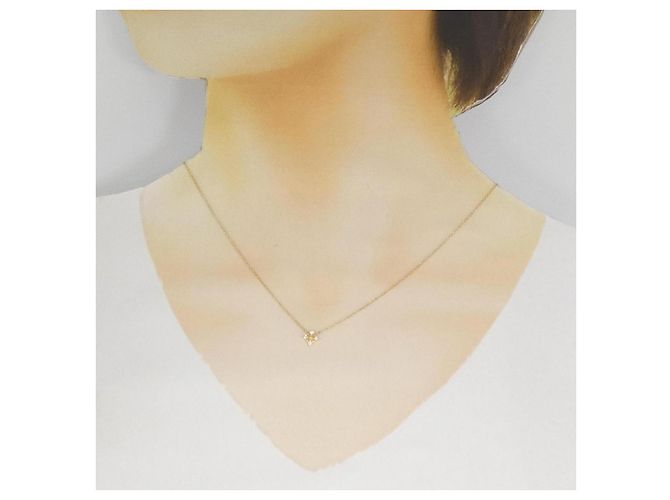 Autre Marque Collar de diamantes Au750 Dorado - vista 6