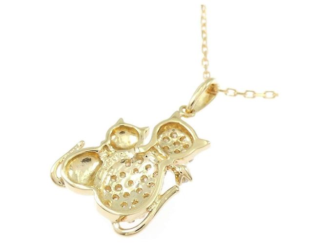 Autre Marque Au750 Katzen-Diamantcollier Golden - Ansicht 4
