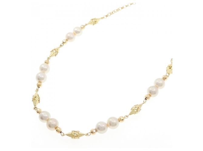 Autre Marque Collar de Perlas Akoya Au750 Dorado - vista 2