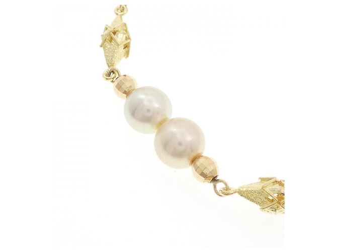 Autre Marque Collar de Perlas Akoya Au750 Dorado - vista 3
