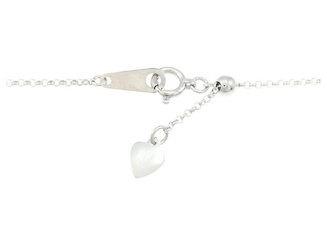 Autre Marque Au750 White Gold Diamond Necklace Silvery - view 5