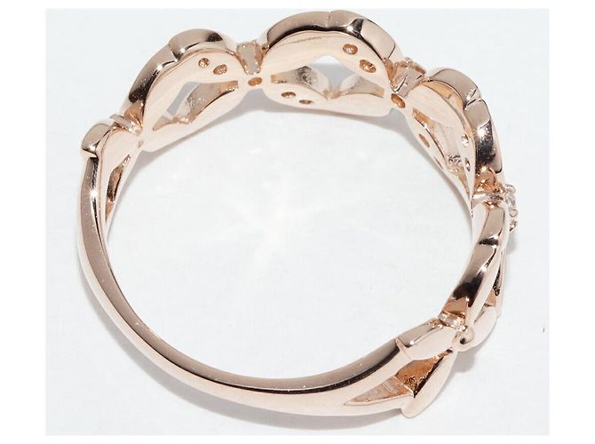 Autre Marque Anello Fiore di Diamanti Au750 Rosa - vista 3