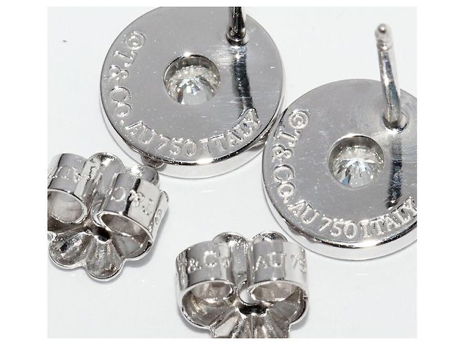 Tiffany & Co. 1837 K18WG Diamond Ohrringe Silber - Ansicht 4
