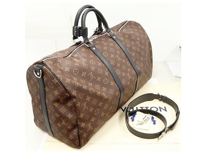 Louis Vuitton Keepall Bandouliere Monogram Macassar Boston Tasche Braun - Ansicht 2