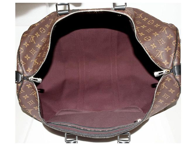 Louis Vuitton Keepall Bandouliere Monogram Macassar Boston Tasche Braun - Ansicht 3