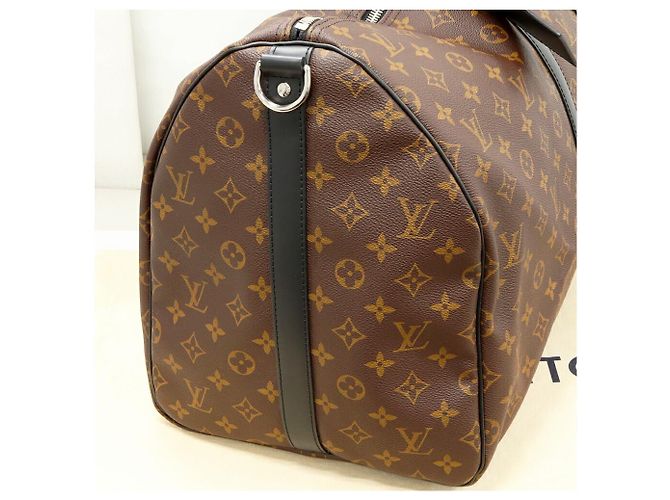 Louis Vuitton Keepall Bandouliere Monogram Macassar Boston Tasche Braun - Ansicht 5