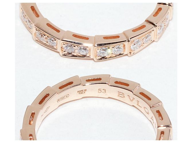 Bulgari Bvlgari Serpenti Viper Au750 Diamantring Größe 53 Golden - Ansicht 5
