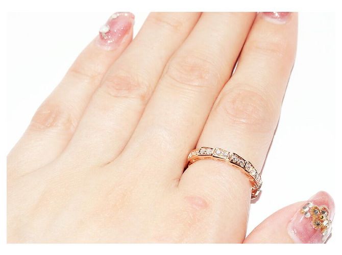 Bulgari Bvlgari Serpenti Viper Au750 Diamantring Größe 53 Golden - Ansicht 6