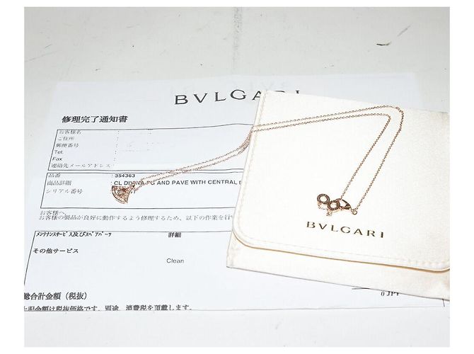 Bulgari Collana con pendente Bvlgari Divas Dream Au750 con diamanti Rosa - vista 3