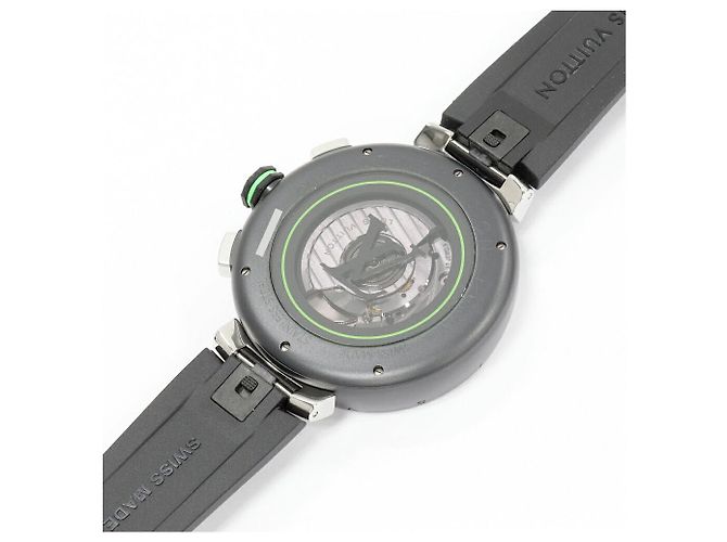 Louis Vuitton Tambour Damier Graphite Stainless Steel Chronograph Schwarz - Ansicht 2