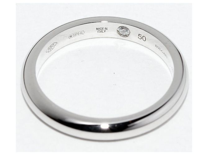 Bulgari Bvlgari ROMA AMOR Pt950 Diamantring Größe 50 Silber - Ansicht 5