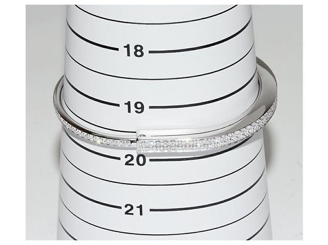 Tiffany & Co Bracciale Tiffany Lock Au750 Diamanti Taglia XL Argento - vista 2