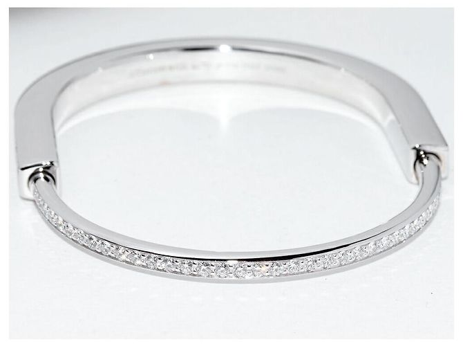 Tiffany & Co Bracciale Tiffany Lock Au750 Diamanti Taglia XL Argento - vista 5