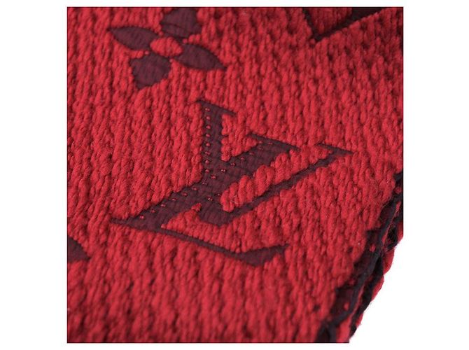 Louis Vuitton Echarpe Logomania Wool Silk Scarf Roja - vista 5