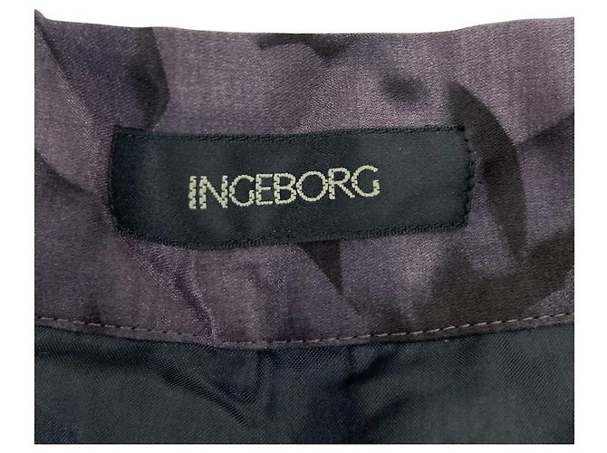 Autre Marque Falda fruncida con estampado floral INGEBORG Púrpura - vista 4