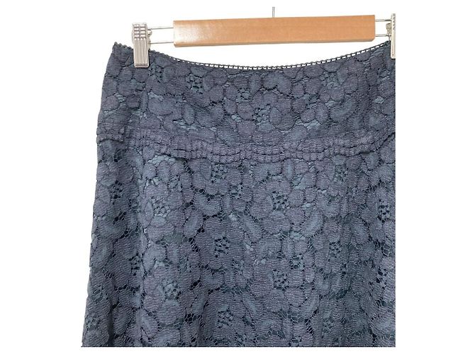 Autre Marque Gonna in pizzo INGEBORG Blu Blu navy - vista 3