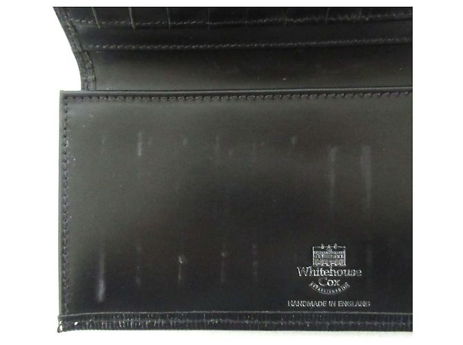 Autre Marque Cartera larga de cuero Bridle Whitehouse Cox Negro - vista 4