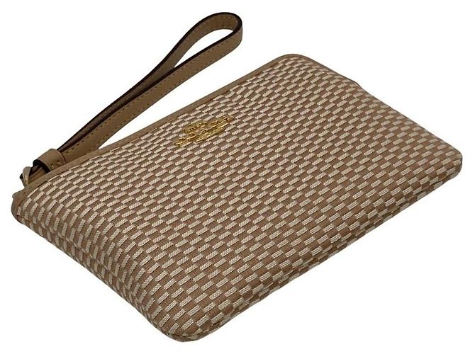 Pochette poignet Coach Corner Zip Beige - vue 3