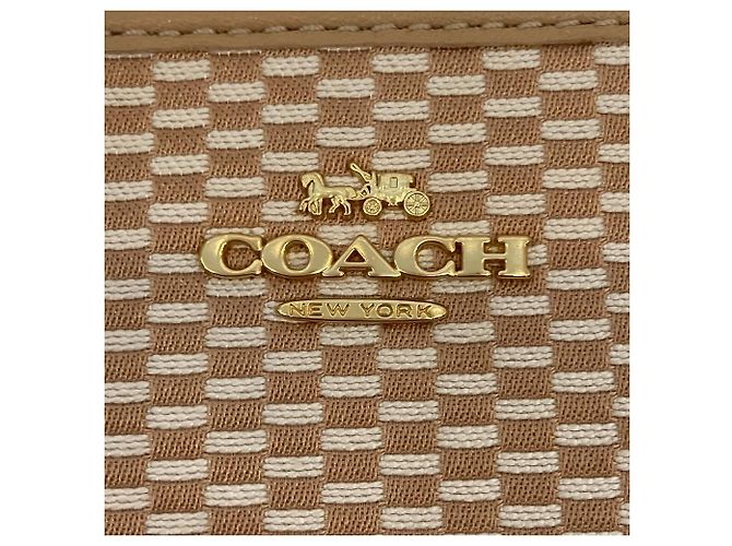 Pochette poignet Coach Corner Zip Beige - vue 6