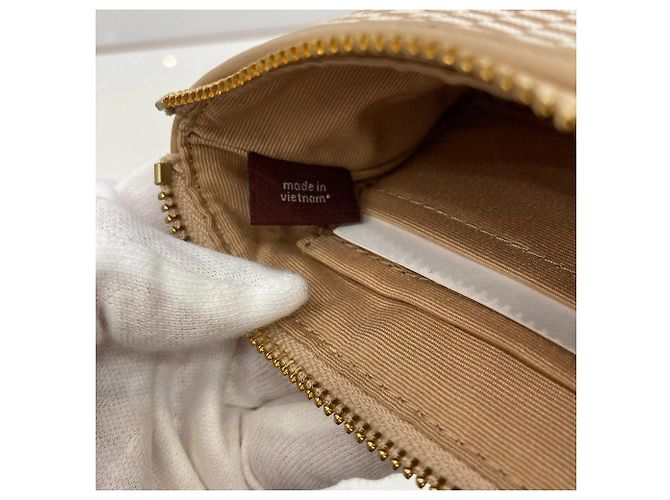 Pochette poignet Coach Corner Zip Beige - vue 8