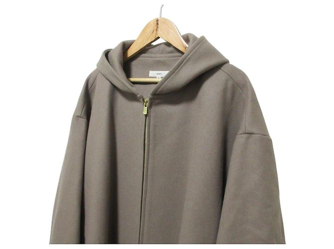 Autre Marque Cappotto con cappuccio linea A yori Beige - vista 4