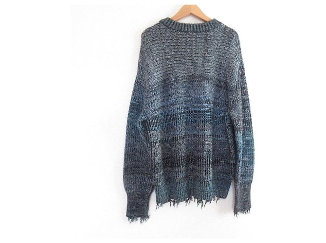 Autre Marque Jersey de punto con flecos PUBLIC TOKYO Azul Azul oscuro - vista 2