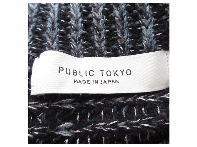 Autre Marque Jersey de punto con flecos PUBLIC TOKYO Azul Azul oscuro - vista 6