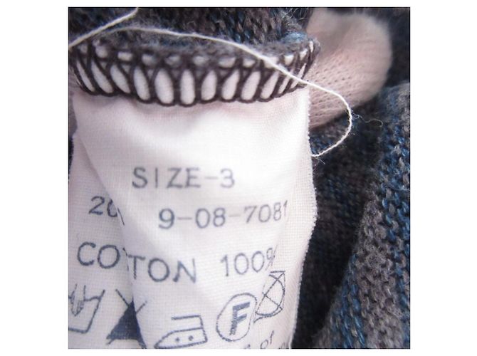 Autre Marque Jersey de punto de cuello alto 45R Border Azul - vista 7