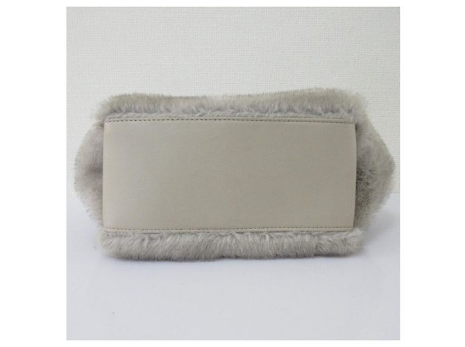 Autre Marque green label relaxing Bolso Tote de Pelo Sintético con Asas de Bambú 2way Castaño - vista 3