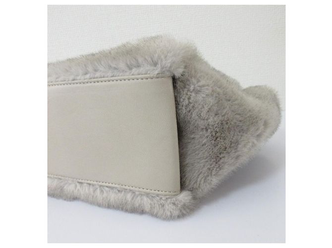 Autre Marque green label relaxing Bolso Tote de Pelo Sintético con Asas de Bambú 2way Castaño - vista 4