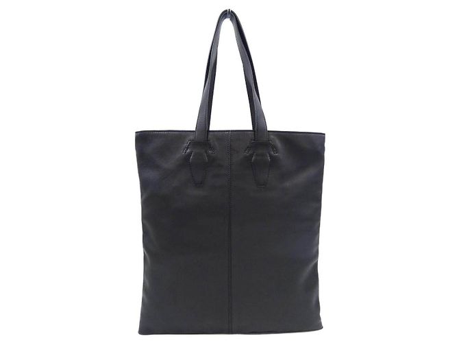 Berluti Schwarze Leder Tote Bag - Ansicht 3