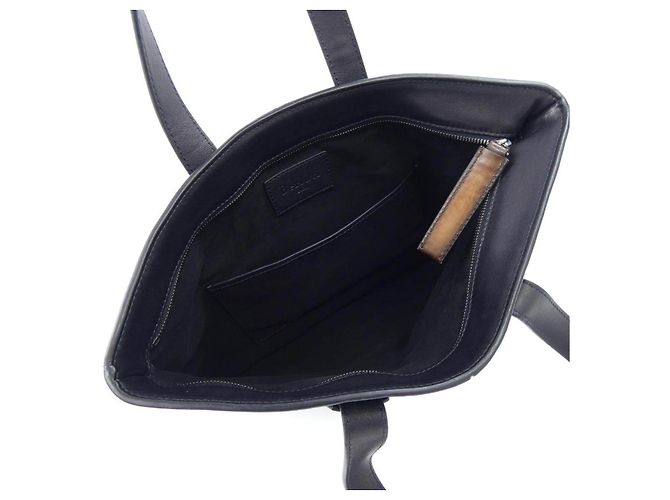 Berluti Schwarze Leder Tote Bag - Ansicht 6