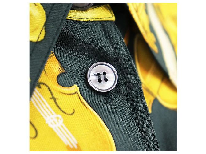 Hermès Hermes La Danse Ballerina Silk Shirt38 Green Yellow - view 11