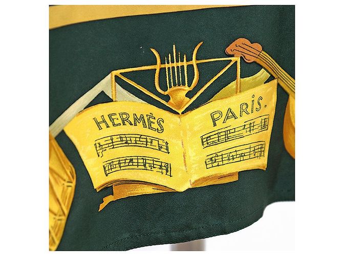 Hermès Hermes La Danse Ballerina Silk Shirt38 Green Yellow - view 8
