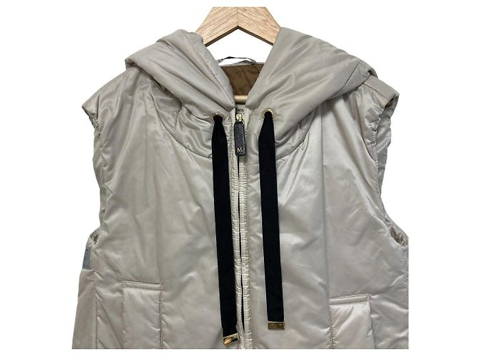 Max Mara The Cube GREENGO CAMELUXE Padding Vest Aus weiß - Ansicht 4