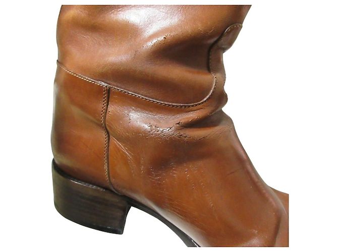 Autre Marque Botas largas de cuero Sartore Castaño - vista 12