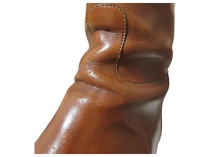 Autre Marque Botas largas de cuero Sartore Castaño - vista 13