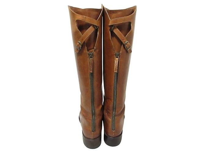 Autre Marque Botas largas de cuero Sartore Castaño - vista 2