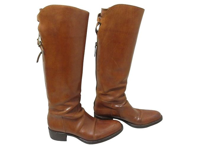 Autre Marque Botas largas de cuero Sartore Castaño - vista 3