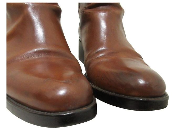 Autre Marque Botas largas de cuero Sartore Castaño - vista 6
