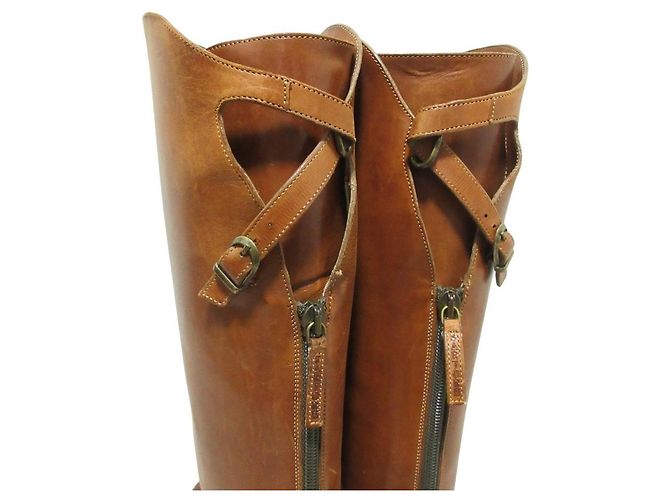 Autre Marque Botas largas de cuero Sartore Castaño - vista 9