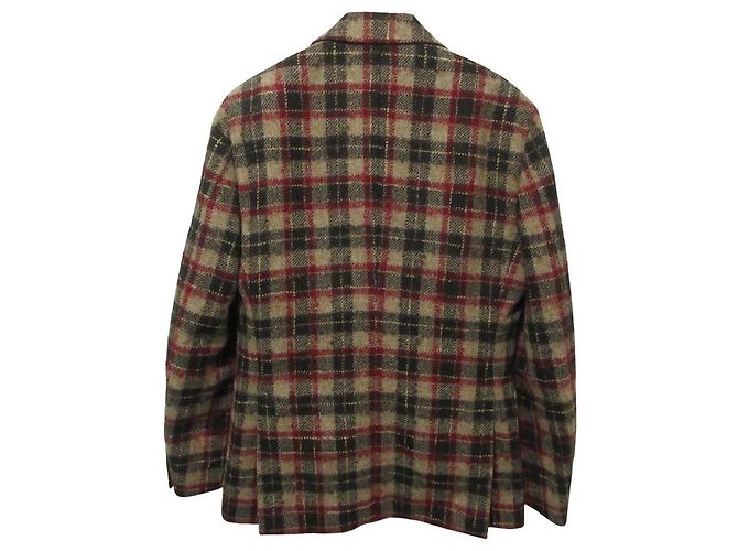 Autre Marque Casaco ajustado 2way Lardini em lã e mohair com padrão xadrez Marrom Bege Bordeaux - vista 5